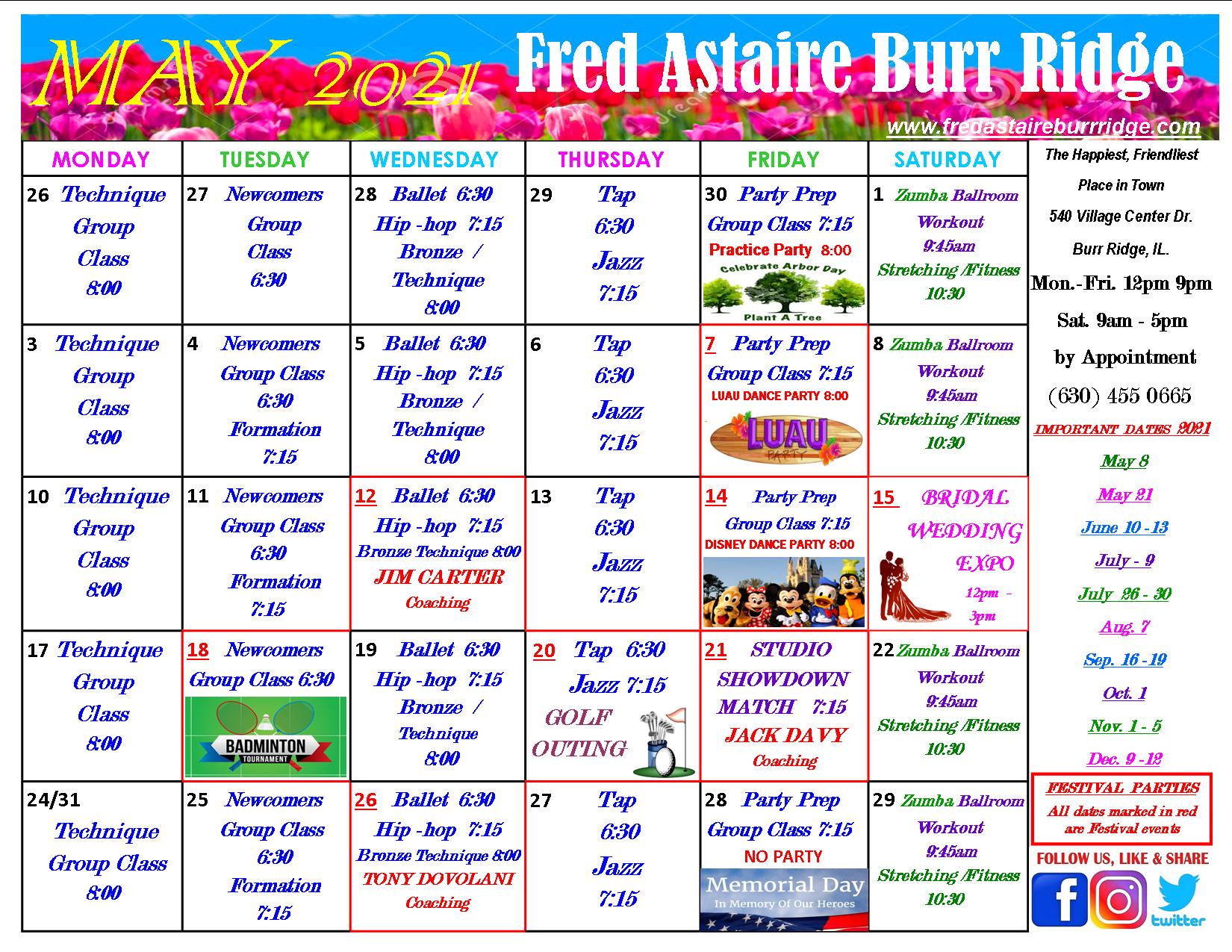 Event Calendar | Fred Astaire Dance Studios of Burr Ridge