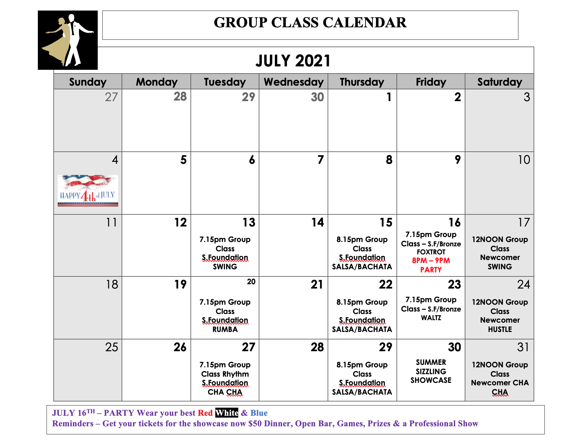 Event Calendar Fred Astaire Dance Studios of Herndon Reston