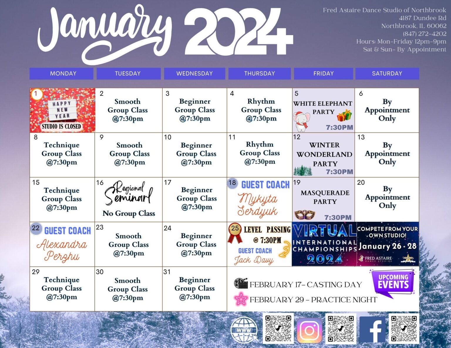 Our Dance Calendar Northbrook